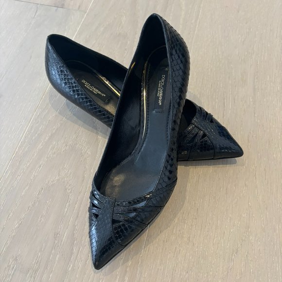Dolce & Gabbana black flats size 6 - Picture 1 of 8